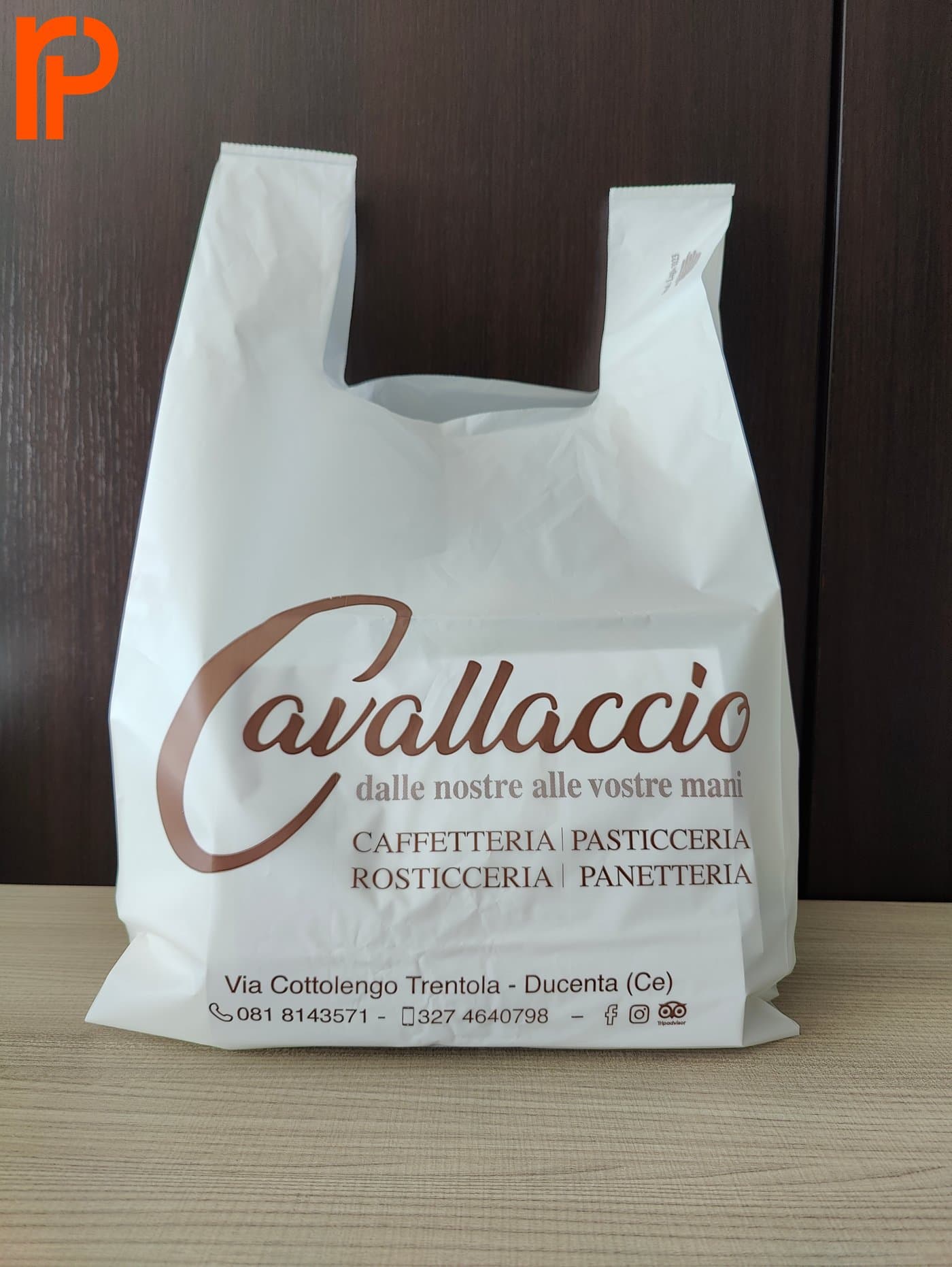 Sacco personalizzato realizzato per Cavallaccio, panetteria e pasticceria