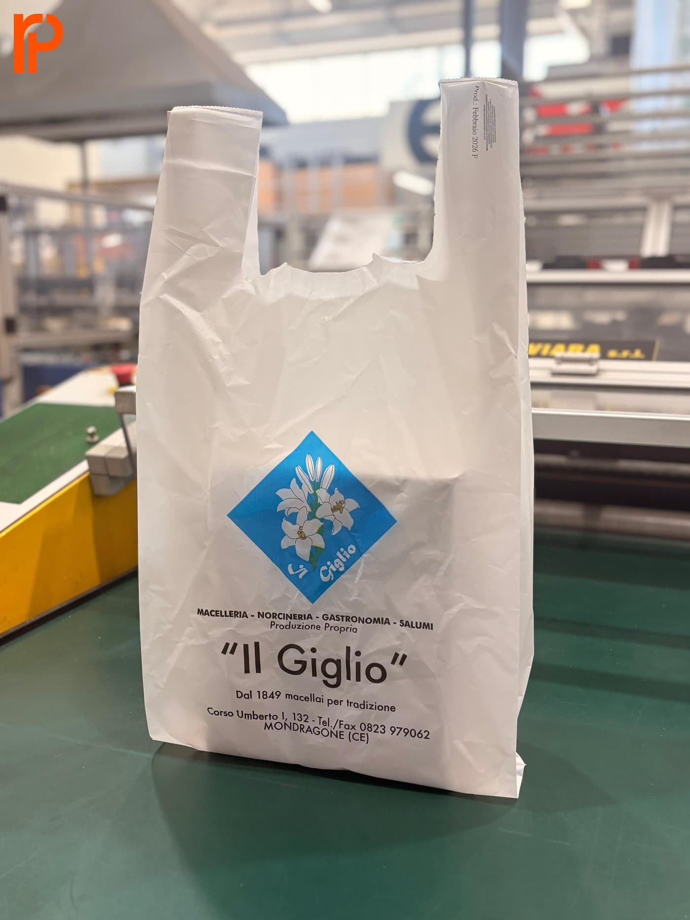 Shopper personalizzato realizzato per Macelleria Il Giglio