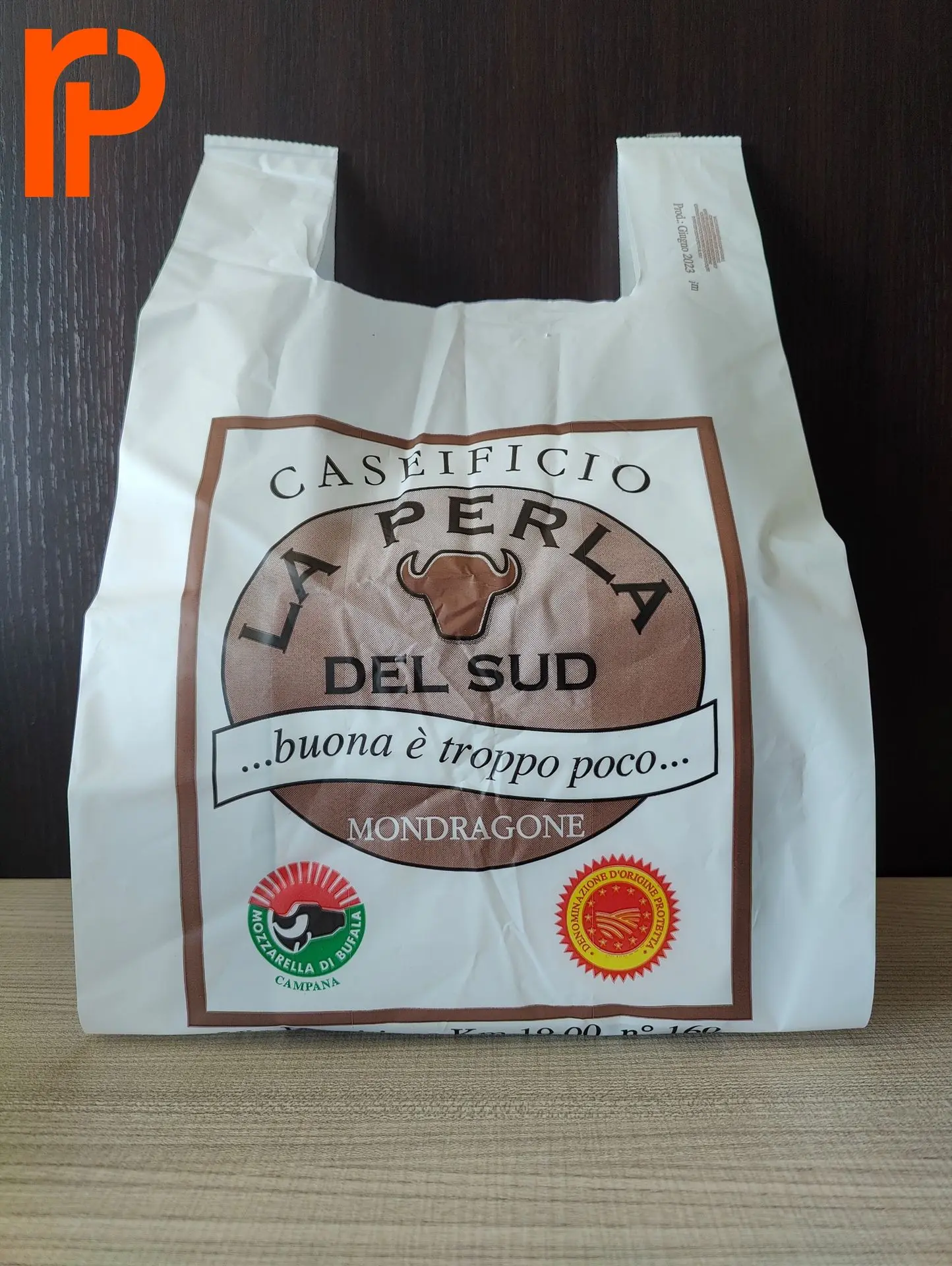 shopper manico a canotta la perla del sud caseificio campania